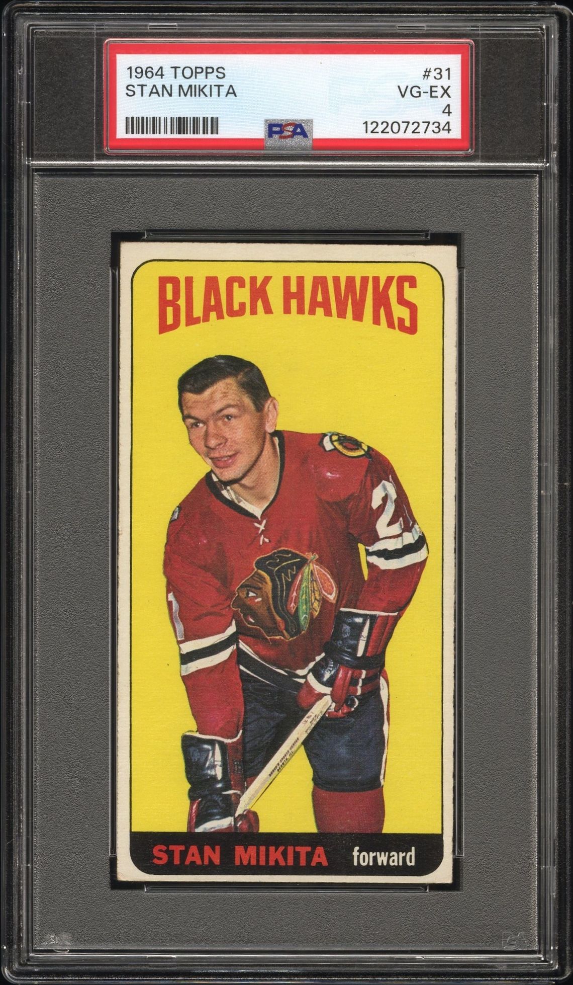 1964 Topps Stan Mikita #31 Vg-Ex 4 front