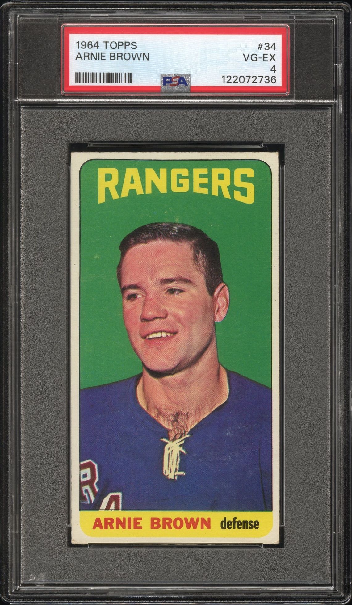 1964 Topps Arnie Brown #34 Vg-Ex 4 front