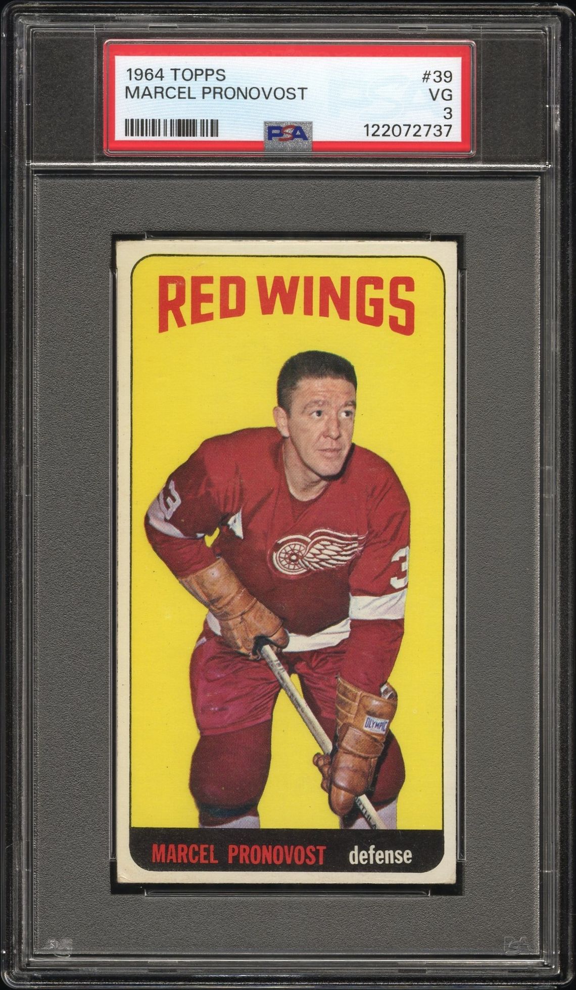 1964 Topps Marcel Pronovost #39 Vg 3 front