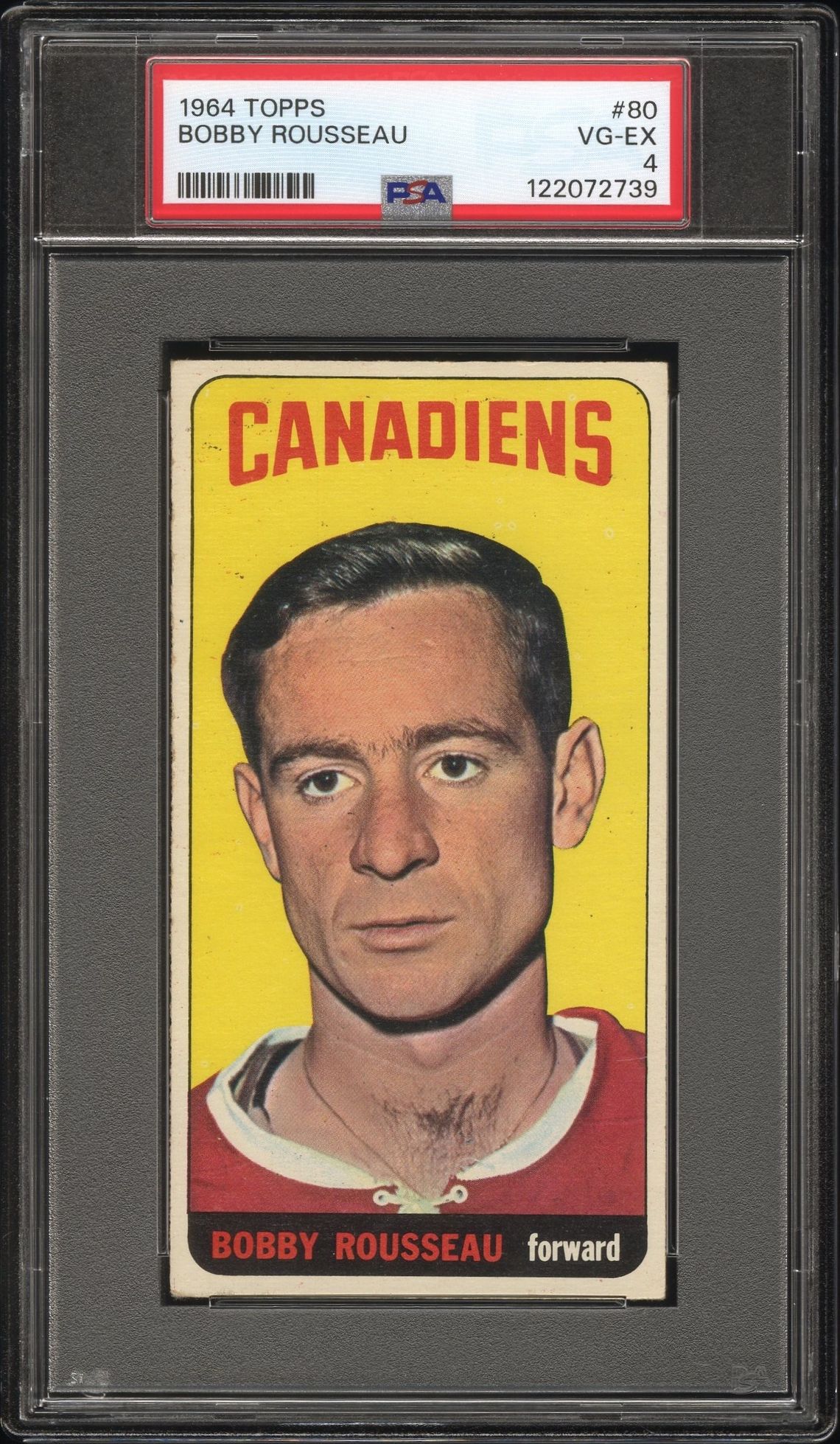 1964 Topps Bobby Rousseau #80 Vg-Ex 4 front