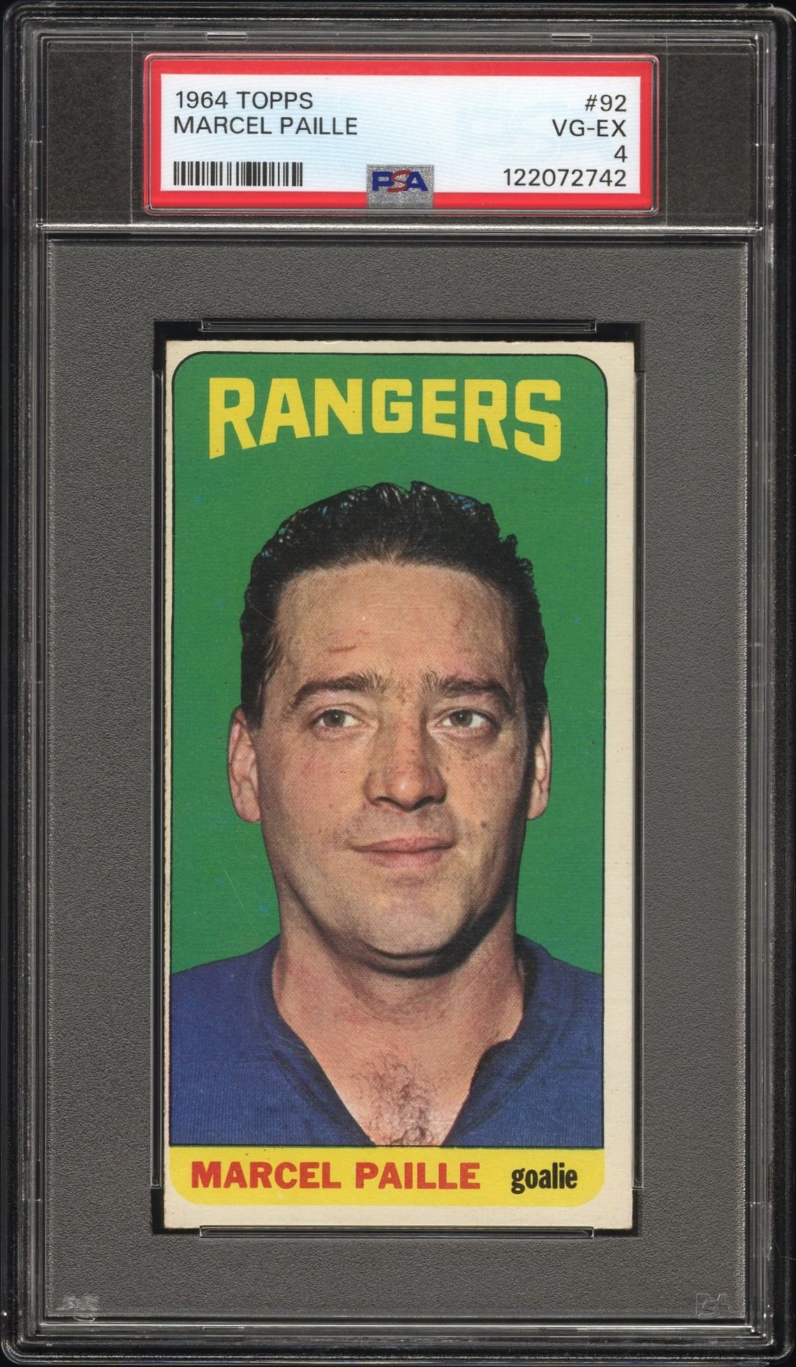 1964 Topps Marcel Paille #92 Vg-Ex 4 front