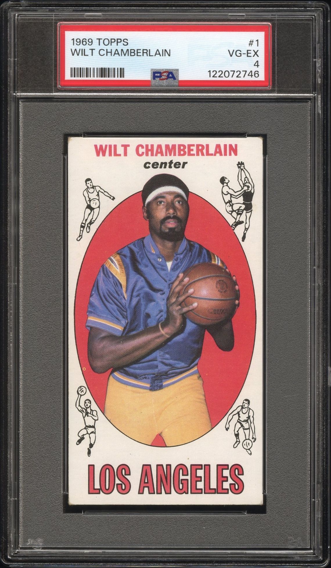 1969 Topps Wilt Chamberlain #1 Vg-Ex 4 front