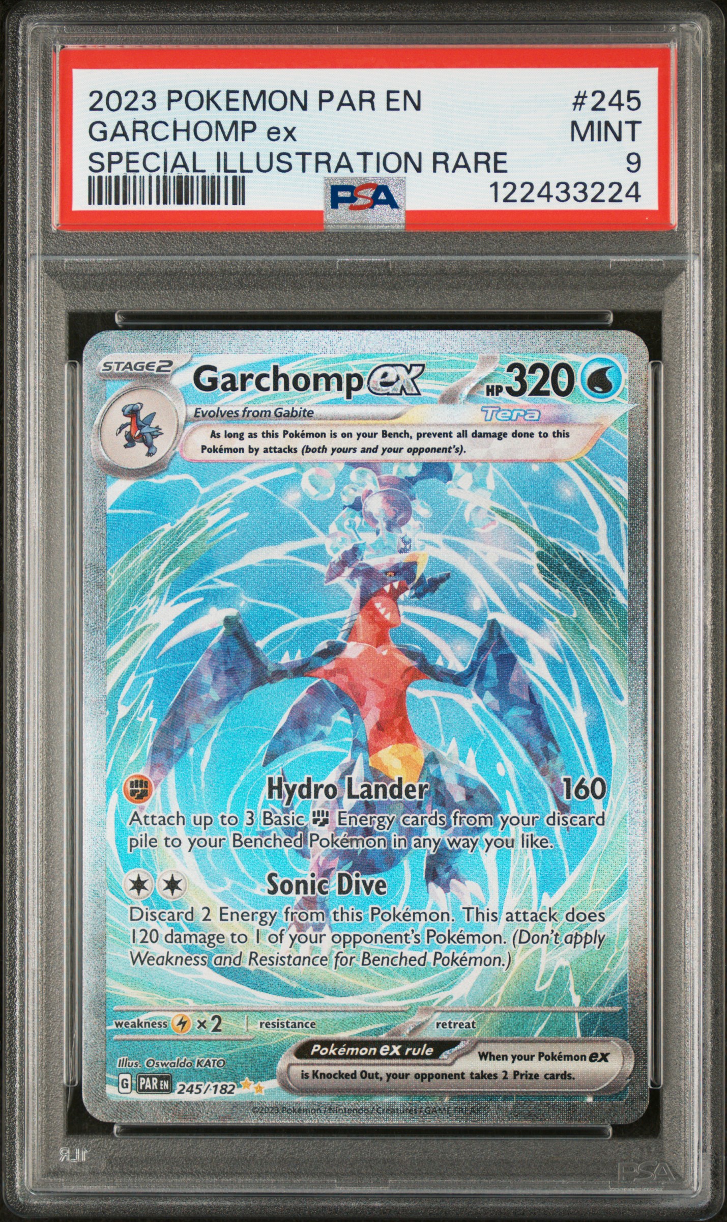 2023 #245 Garchomp EX PSA 9 Par EN-Paradox Rift