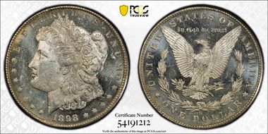1898-O $1 MS62PL