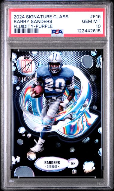 2024 Topps TOPPS SIGNATURE CLASS FLUIDITY PURPLE #F16 Barry Sanders front