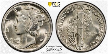 1929-S 10C MS65FB