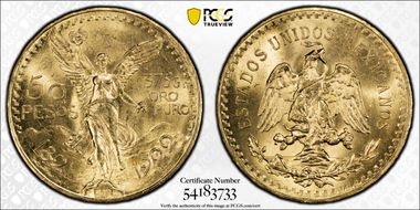 1922 50 Peso KM-481  Au MS64