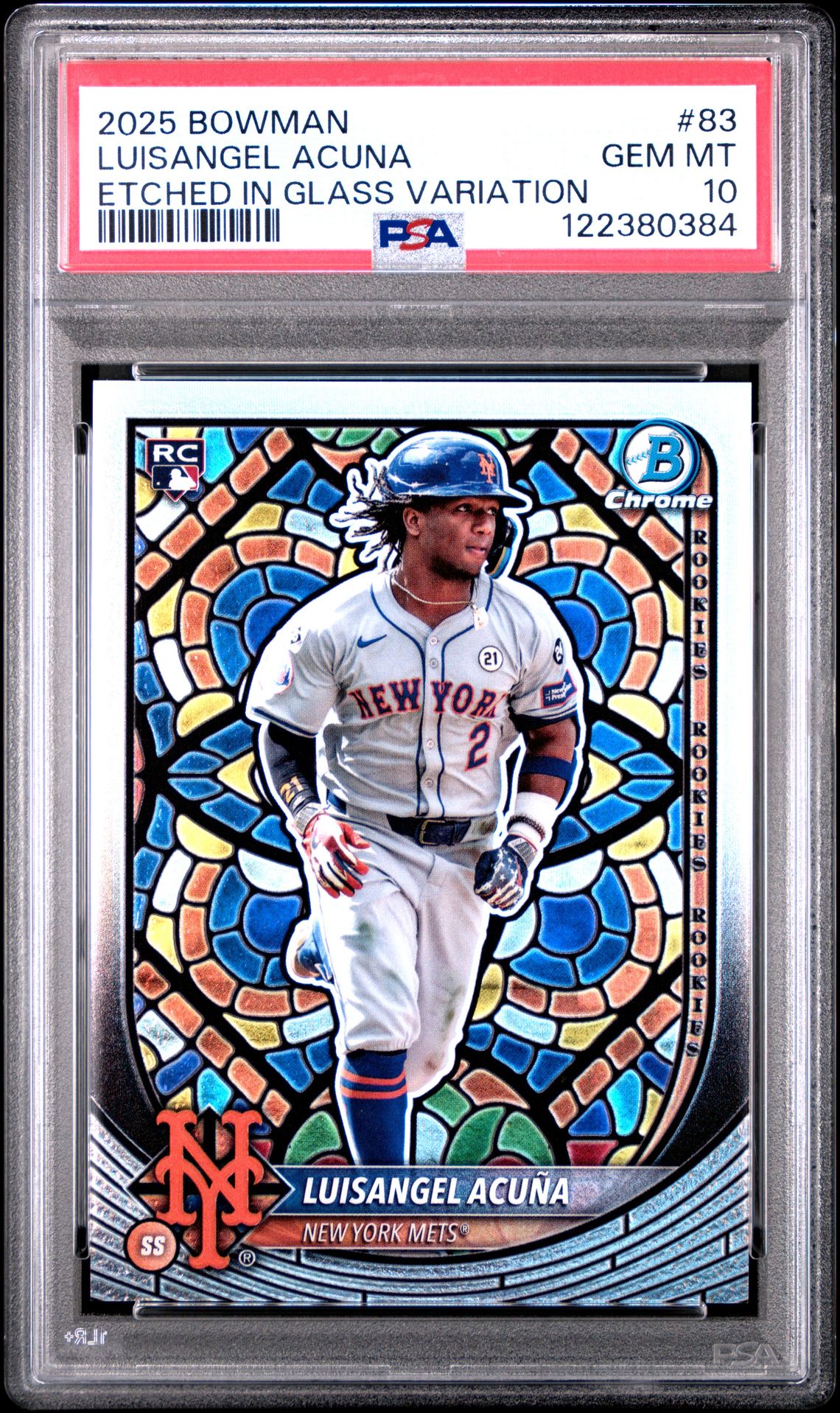 2025 Bowman Luisangel Acuna #83 (Etched In Glass Variation) Gem Mt 10 front