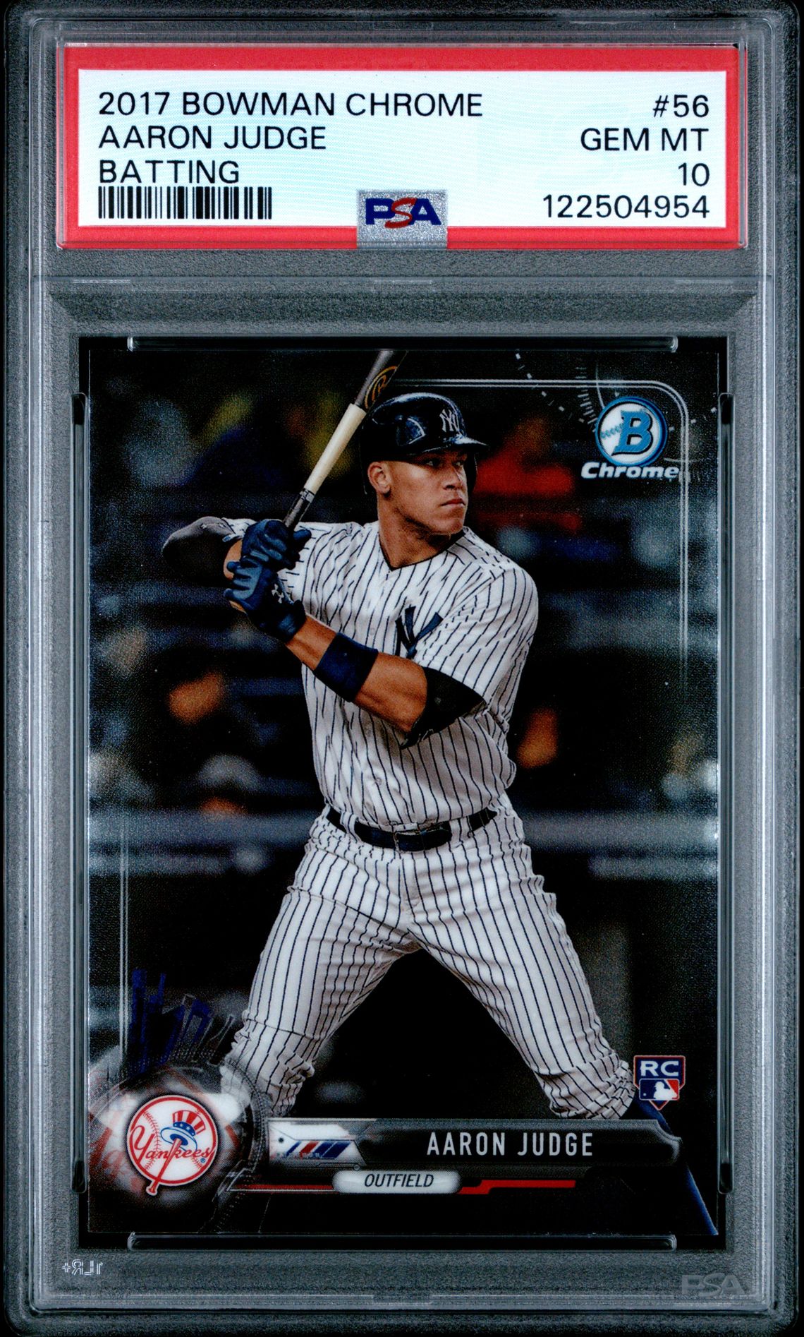 2017 Bowman BOWMAN CHROME BATTING #56 Aaron Judge front