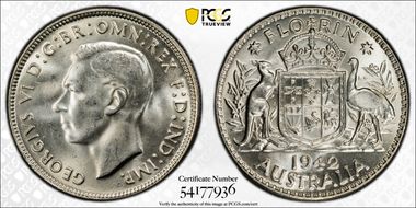 1942(m) Florin KM-40  Ag MS64