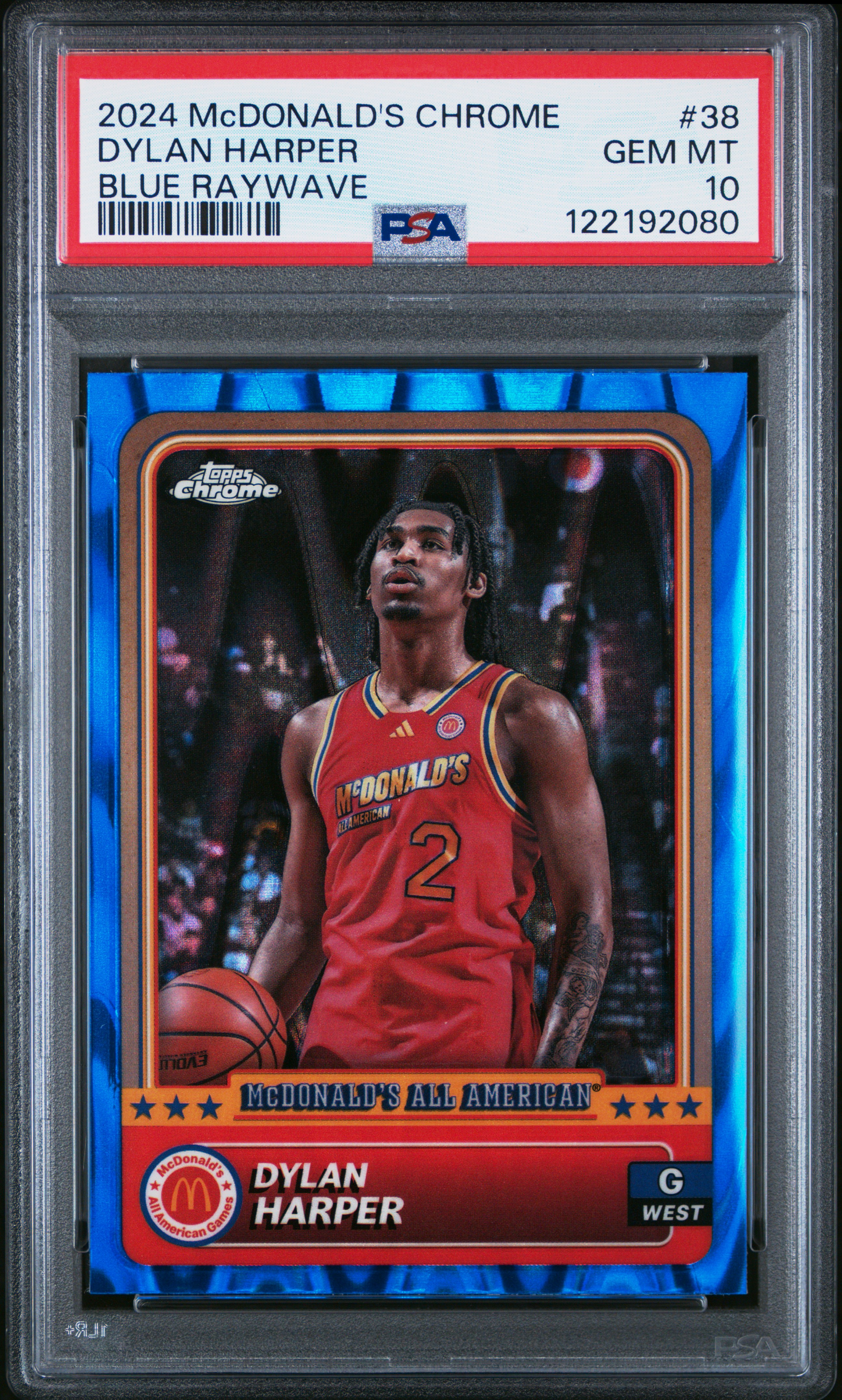 2024 #38 Dylan Harper PSA 10 Topps Chrome McDonald's All American