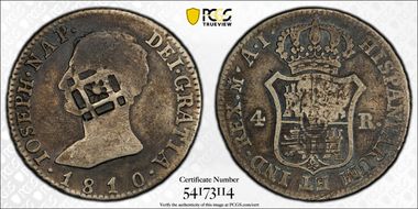 (1841) 4 R KM-7 C/M on Madrid 4R F12