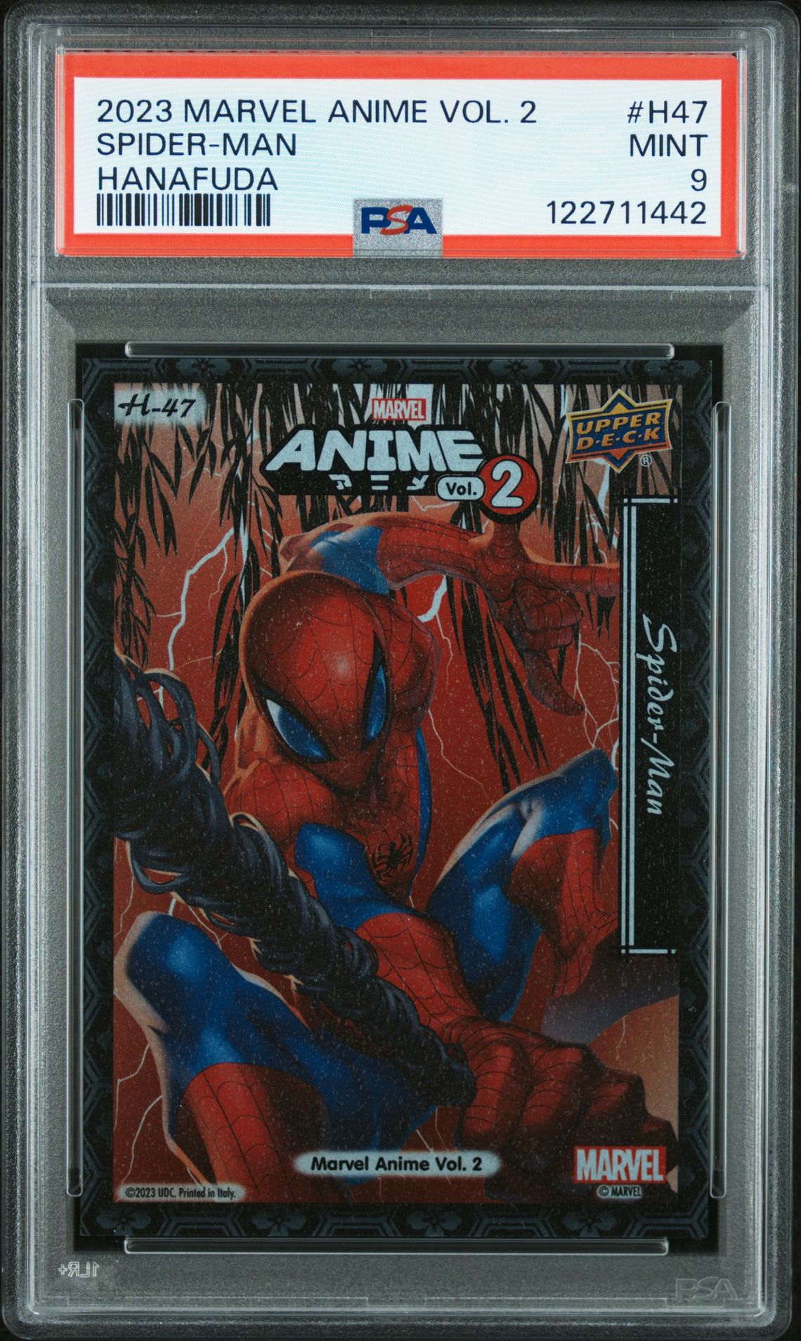 2023 Marvel UPPER DECK MARVEL ANIME VOL. 2 HANAFUDA #H47 Spider-Man front