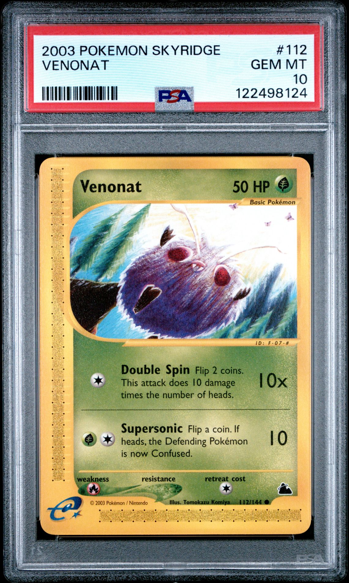 2003 Pokemon POKEMON SKYRIDGE #112 Venonat front