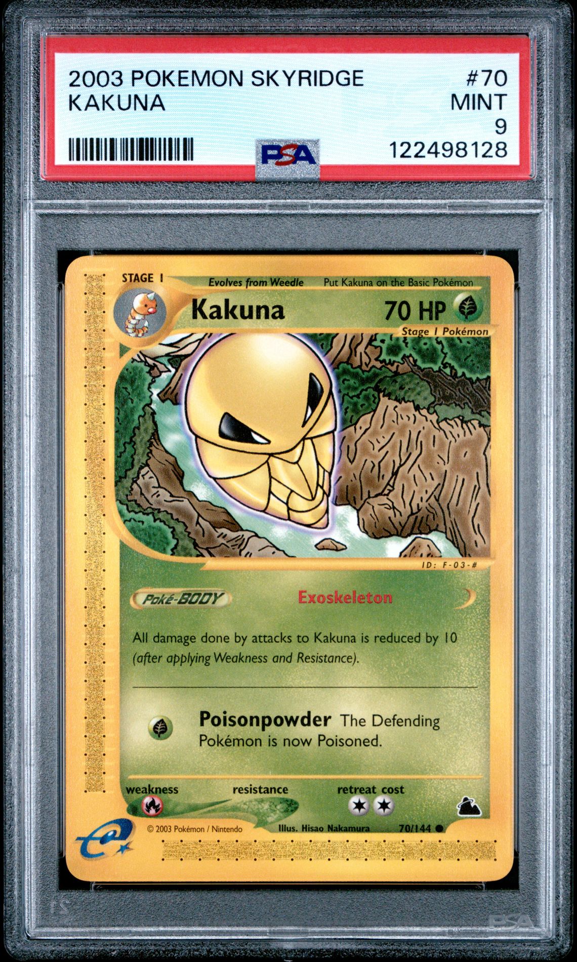2003 Pokemon POKEMON SKYRIDGE #70 Kakuna front