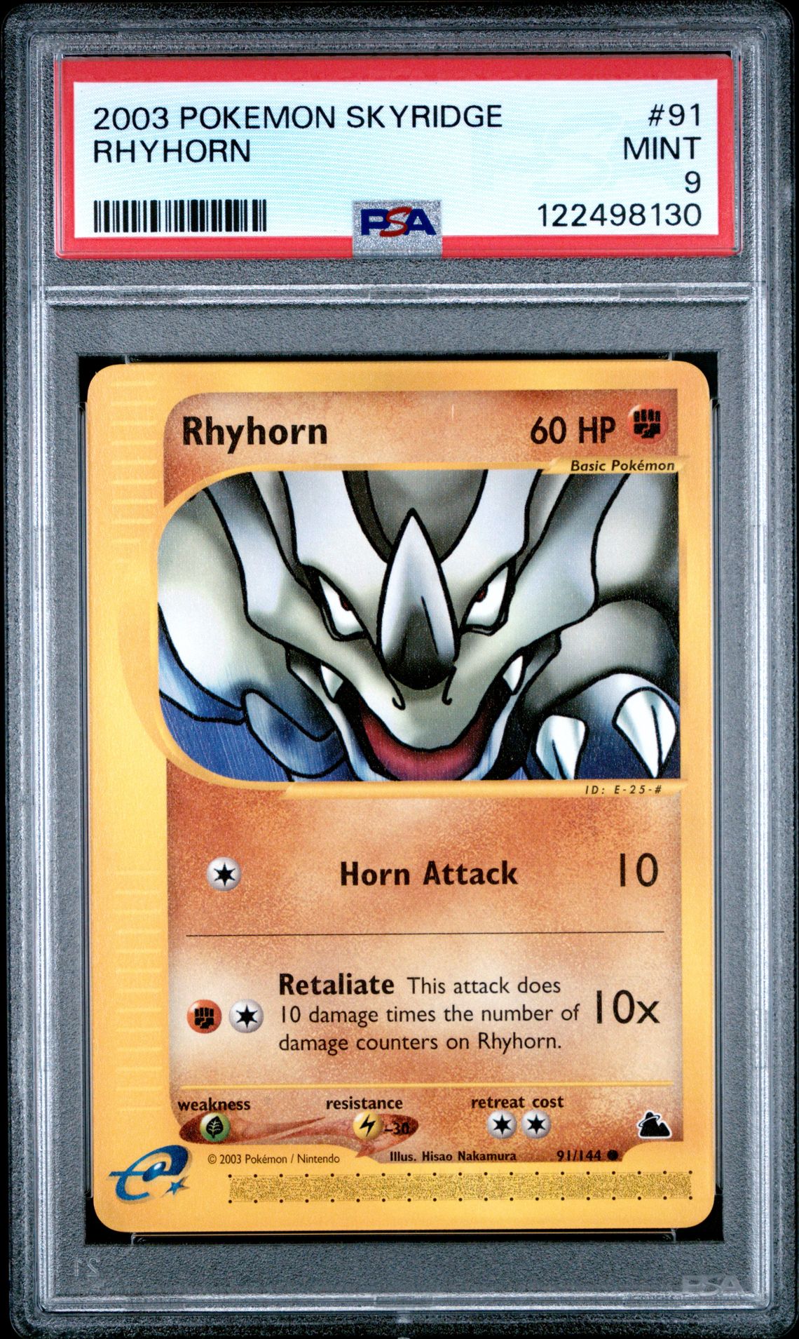 2003 Pokemon POKEMON SKYRIDGE #91 Rhyhorn front