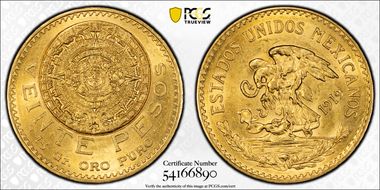 1919 20 Peso KM-478  Au MS62