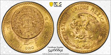 1920 20 Peso KM-478  Au MS63