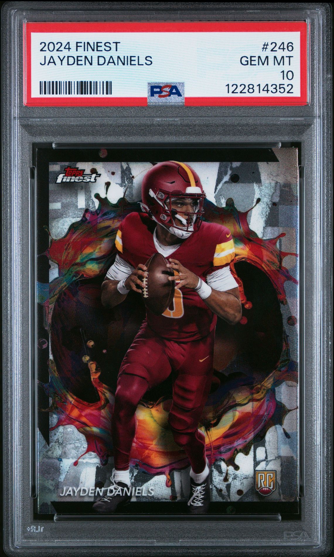 2024 Topps TOPPS FINEST BLUE REFRACTOR #246 Jayden Daniels front