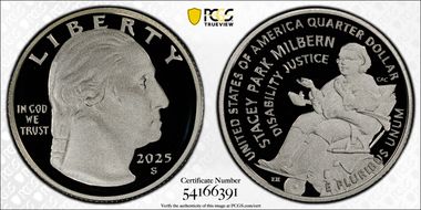 2025-S 25C Stacey Park Milbern Silver First Strike PR70DCAM