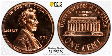 1971-S 1C DDO, FS-102 PR66RD