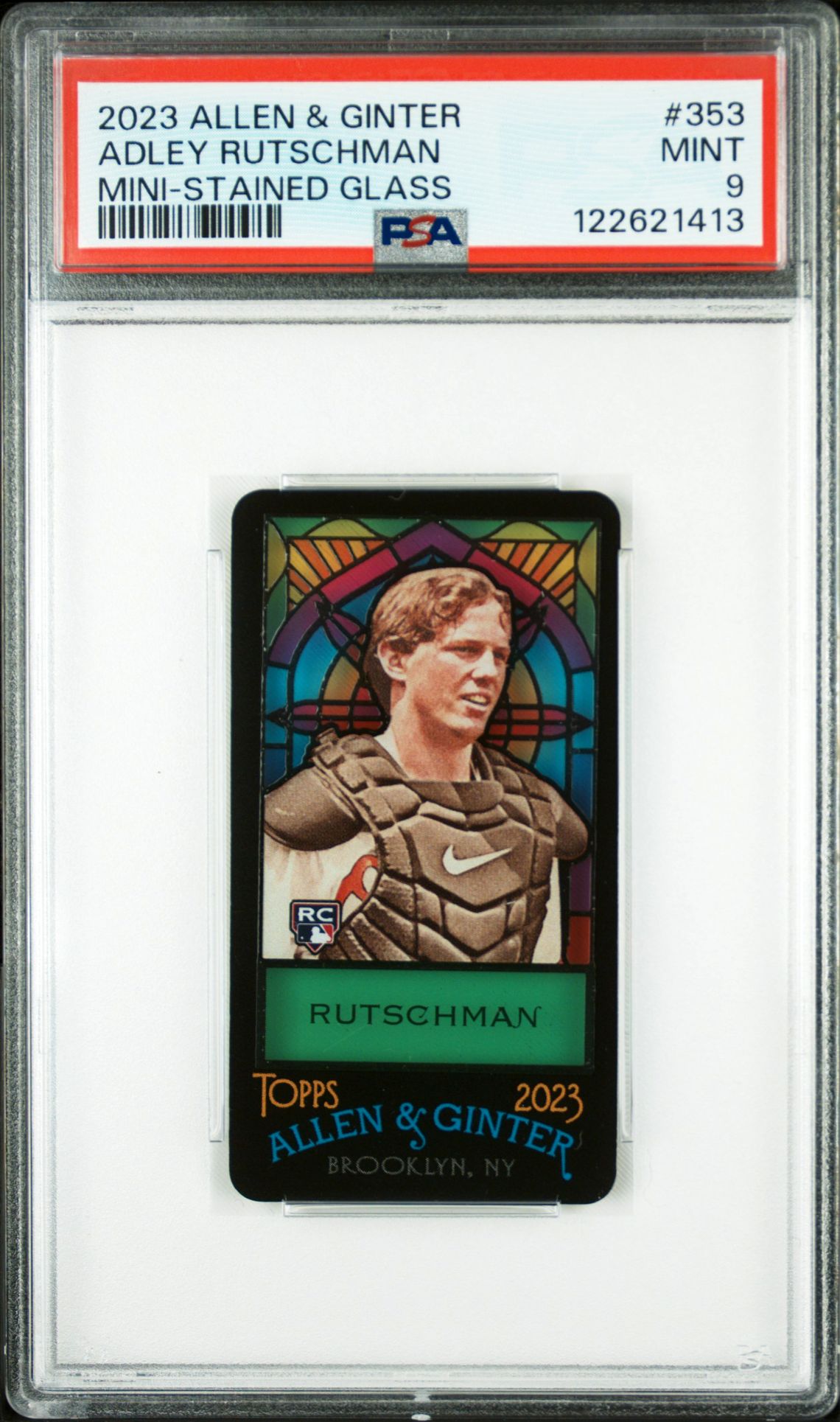 2023 Topps Allen & Ginter Adley Rutschman #353 (Mini-Stained Glass) Mint 9 front