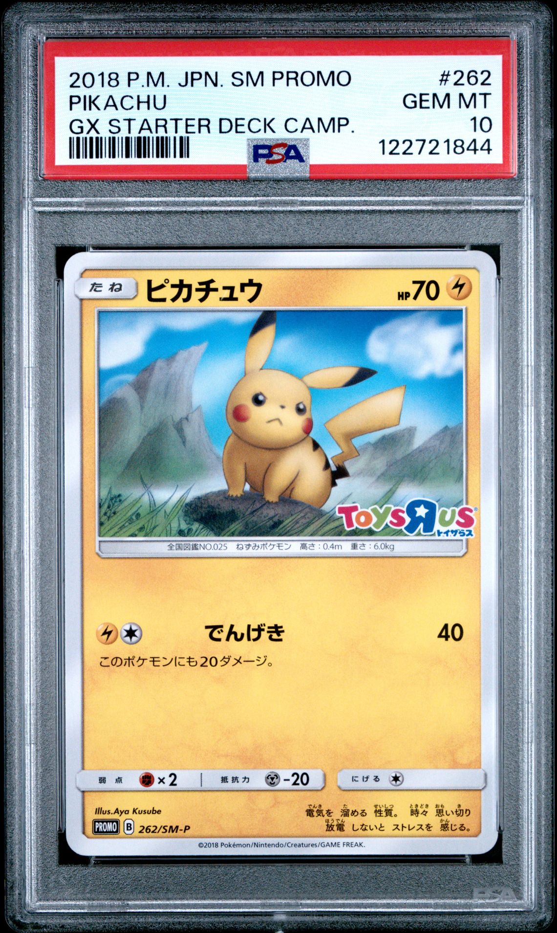 2018 Pokemon POKEMON JAPANESE SM PROMO GX STARTER DECK CAMP. #262 Pikachu front