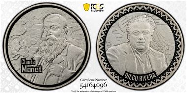 (2021)Mo Medal Diego Rivera/Claude Monet Ag PR70DCAM