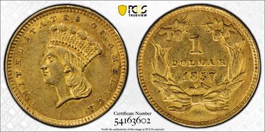 1857 G$1 AU55