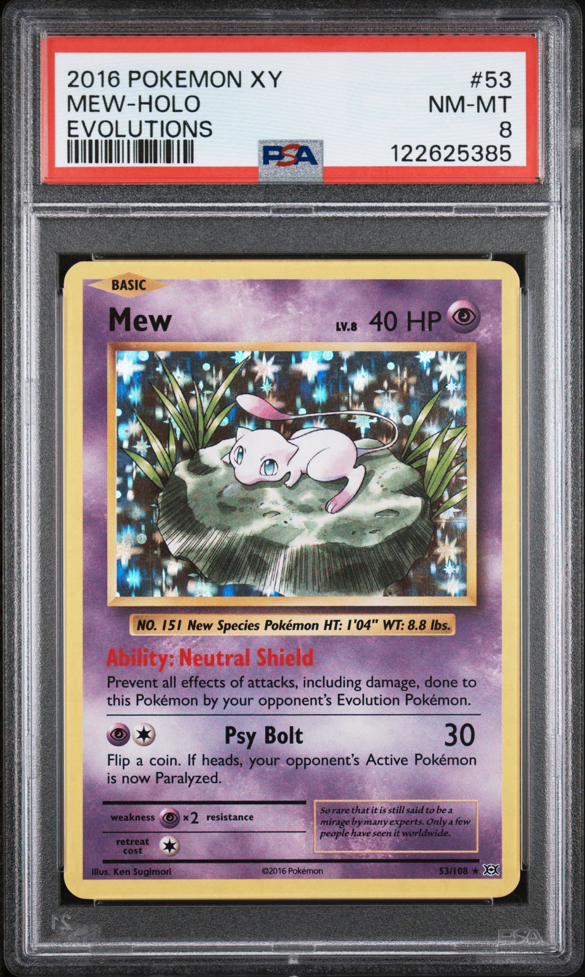 2016 Pokemon POKEMON XY EVOLUTIONS #53 Mew-Holo front