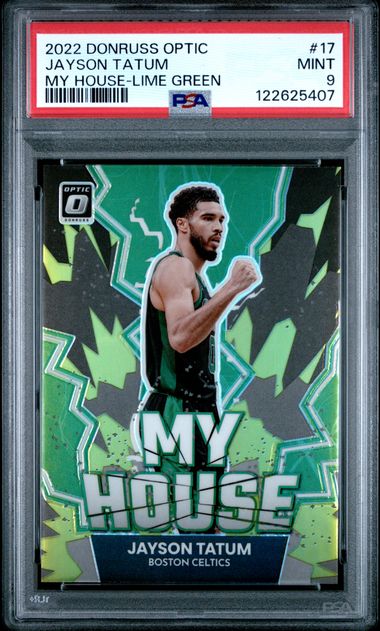 2022 Panini PANINI DONRUSS OPTIC MY HOUSE LIME GREEN #17 Jayson Tatum front