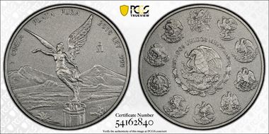 2018-Mo Onza Libertad Ag - Antiqued SP70