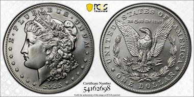 2025 $1 Morgan Dollar First Strike MS70