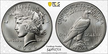 2025 $1 Peace Dollar First Strike MS69