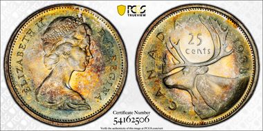 1968 25C Silver MS65