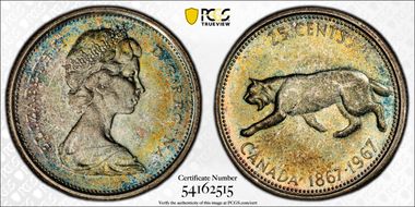 1967 25C 0.800 Ag MS64