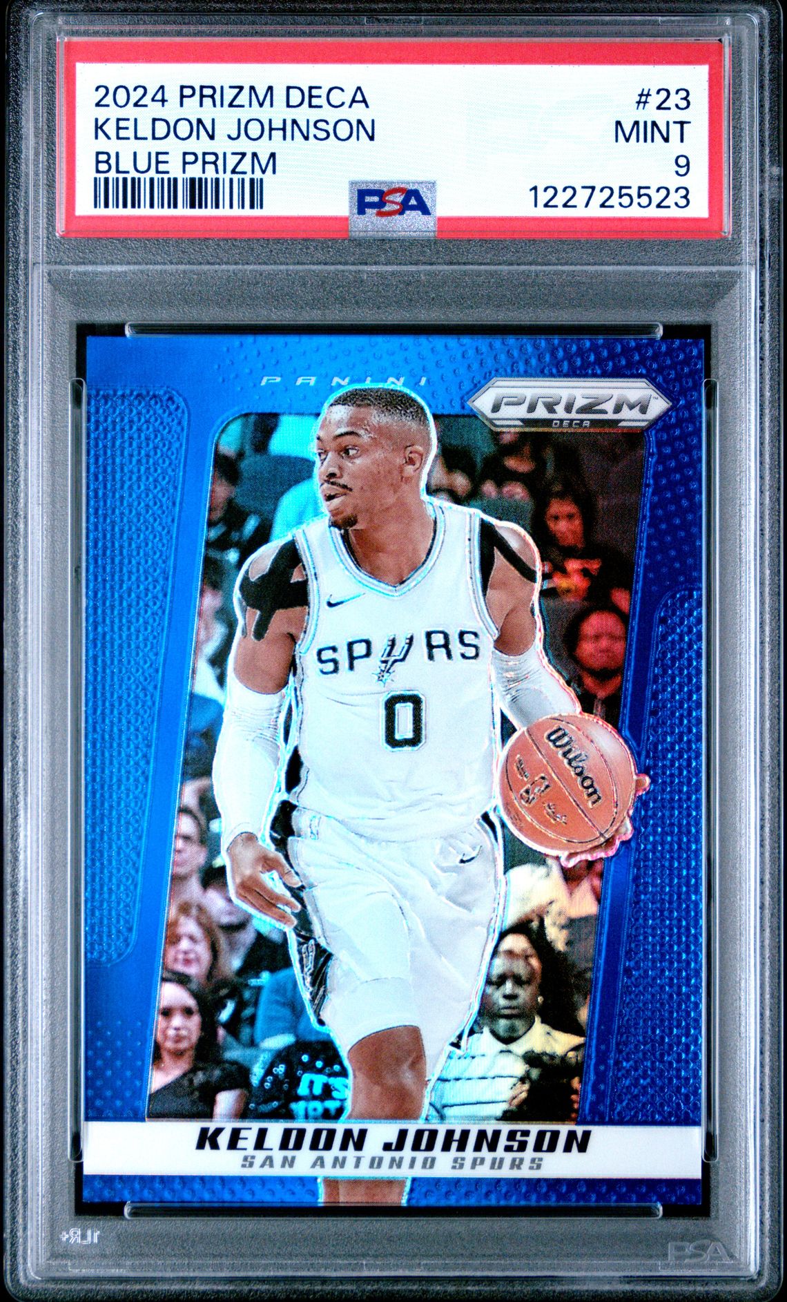 2024 Panini PANINI PRIZM DECA BLUE PRIZM #23 Keldon Johnson front