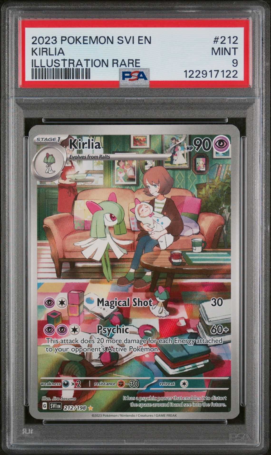 2023 Pokemon Svi En-Scarlet & Violet Kirlia #212 (Illustration Rare) Mint 9 front