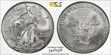 2020 $1 Silver Eagle First Strike MS68