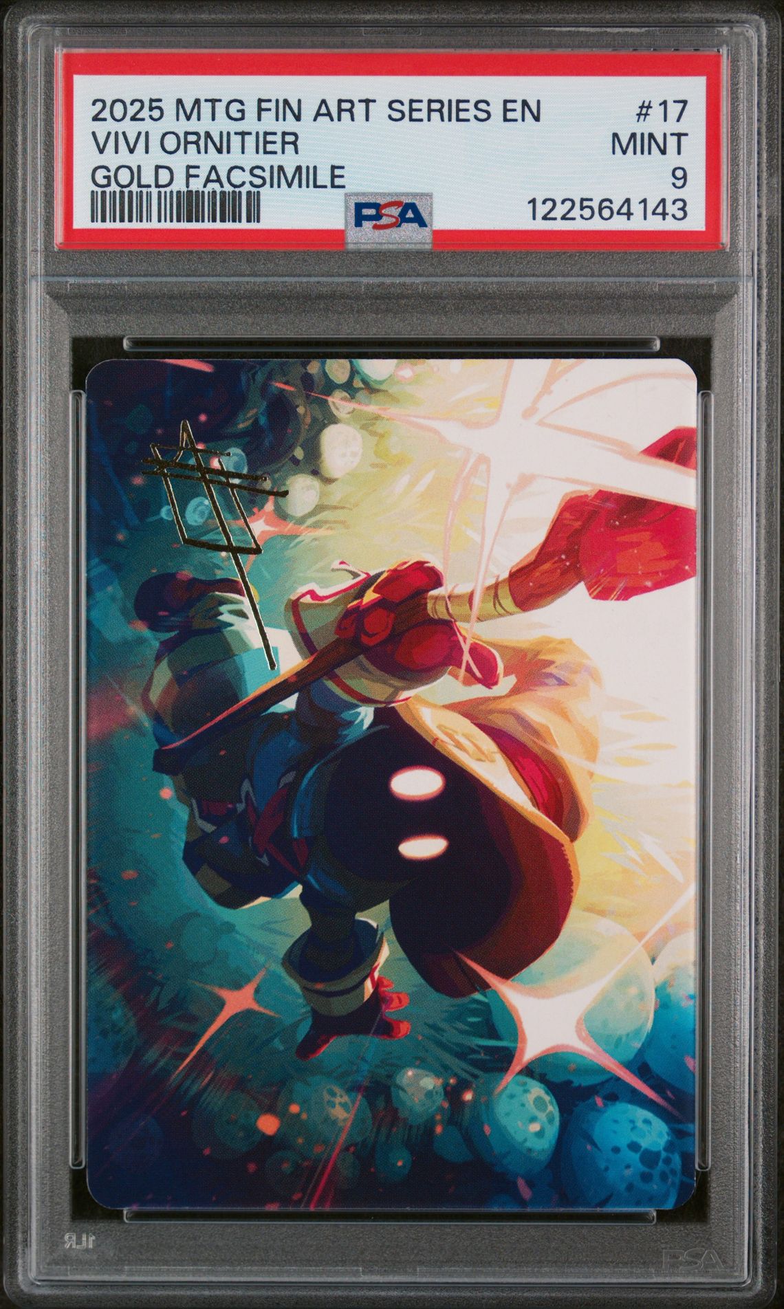 2025 Magic The Gathering Final Fantasy Art Series Vivi Ornitier #17 (Gold Stamped) Mint 9 front