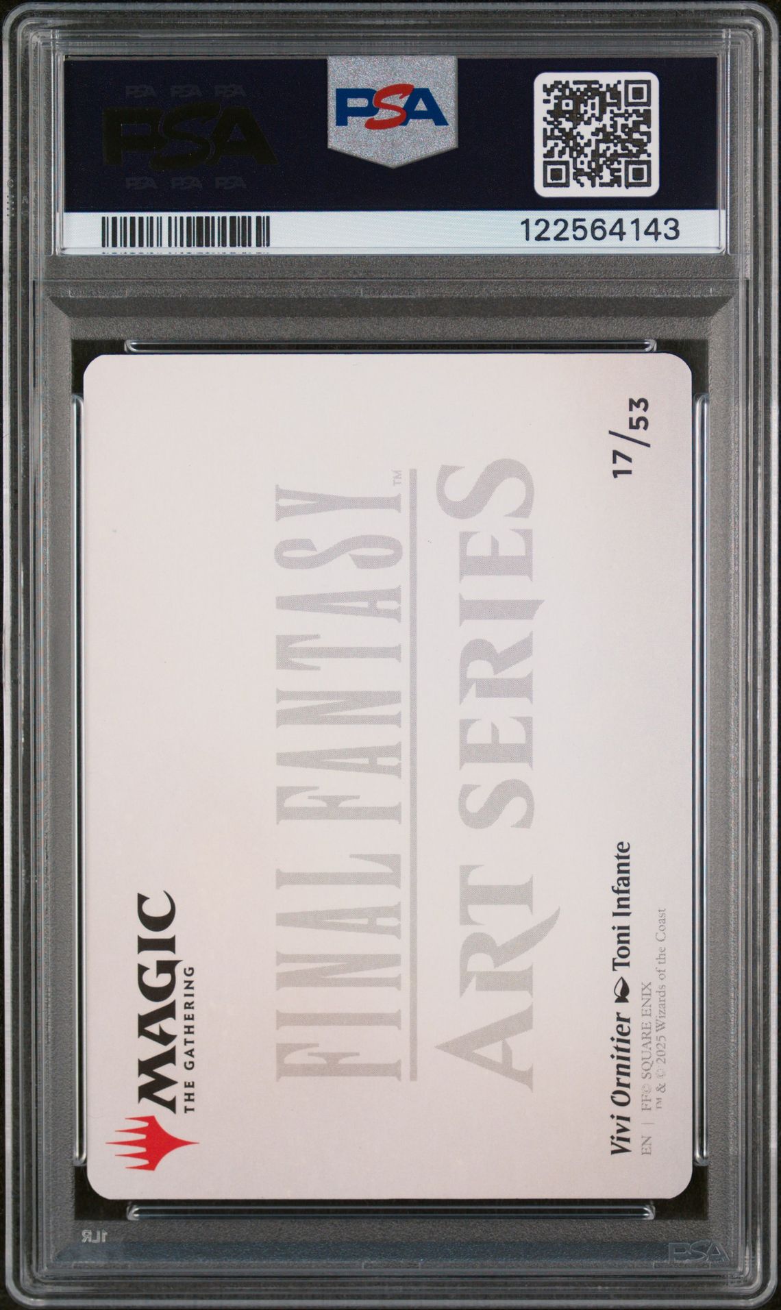 2025 Magic The Gathering Final Fantasy Art Series Vivi Ornitier #17 (Gold Stamped) Mint 9 back