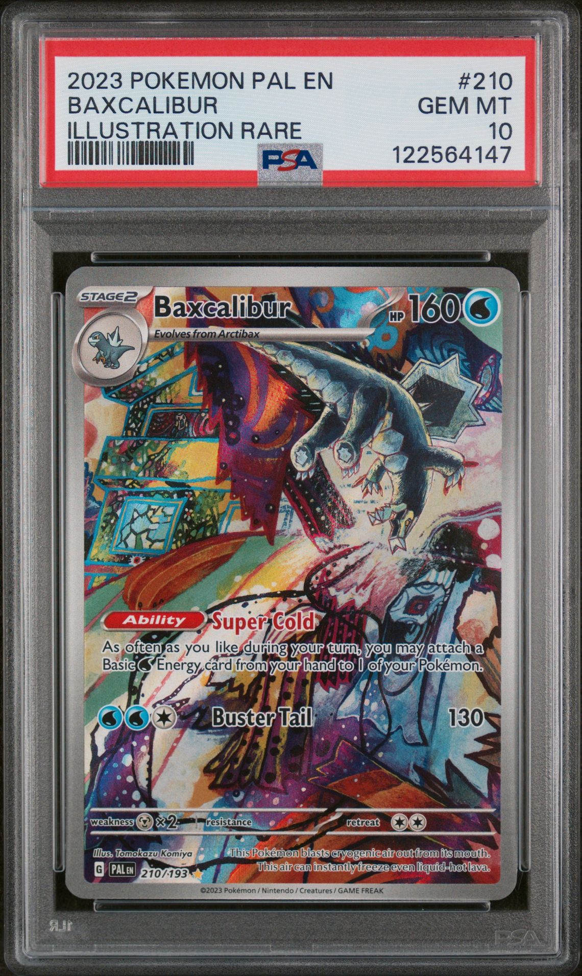 2023 Pokemon Pal En-Paldea Evolved Baxcalibur #210 (Illustration Rare) Gem Mt 10 front