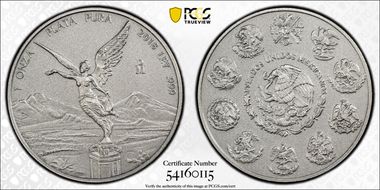 2018-Mo Onza Libertad Ag - Antiqued SP70