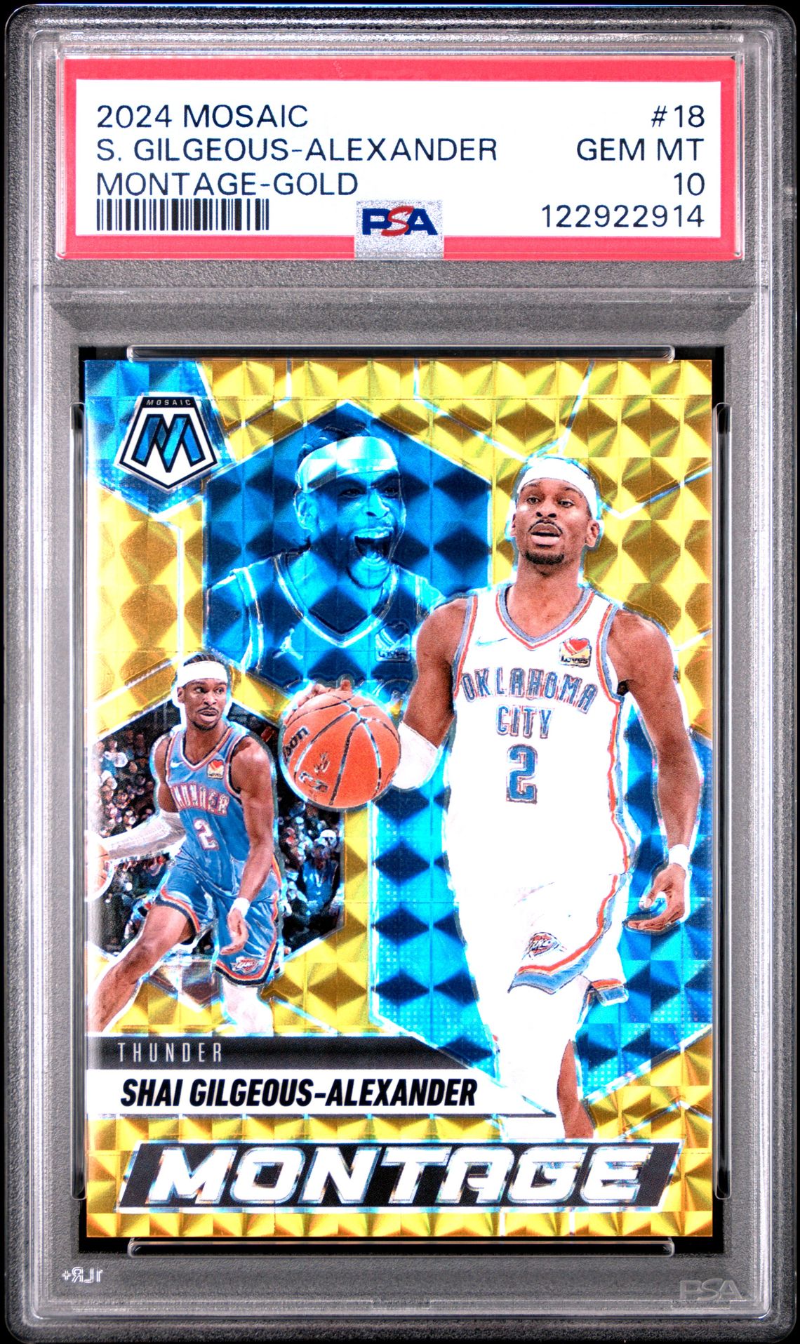 2024 Panini PANINI MOSAIC MONTAGE GOLD #18 S. Gilgeous-Alexander front