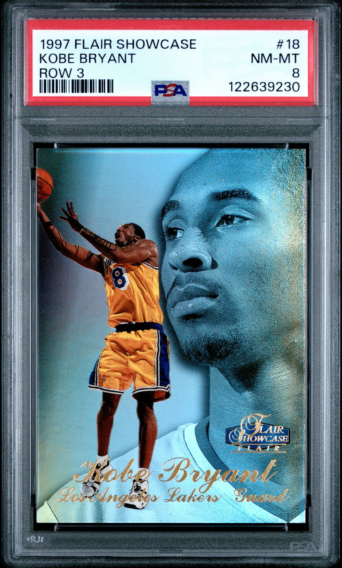 1997 Flair Showcase Kobe Bryant #18 (Row 3) Nm-Mt 8 front