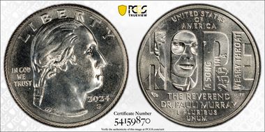 2024-S 25C Rev. Dr. Pauli Murray MS67