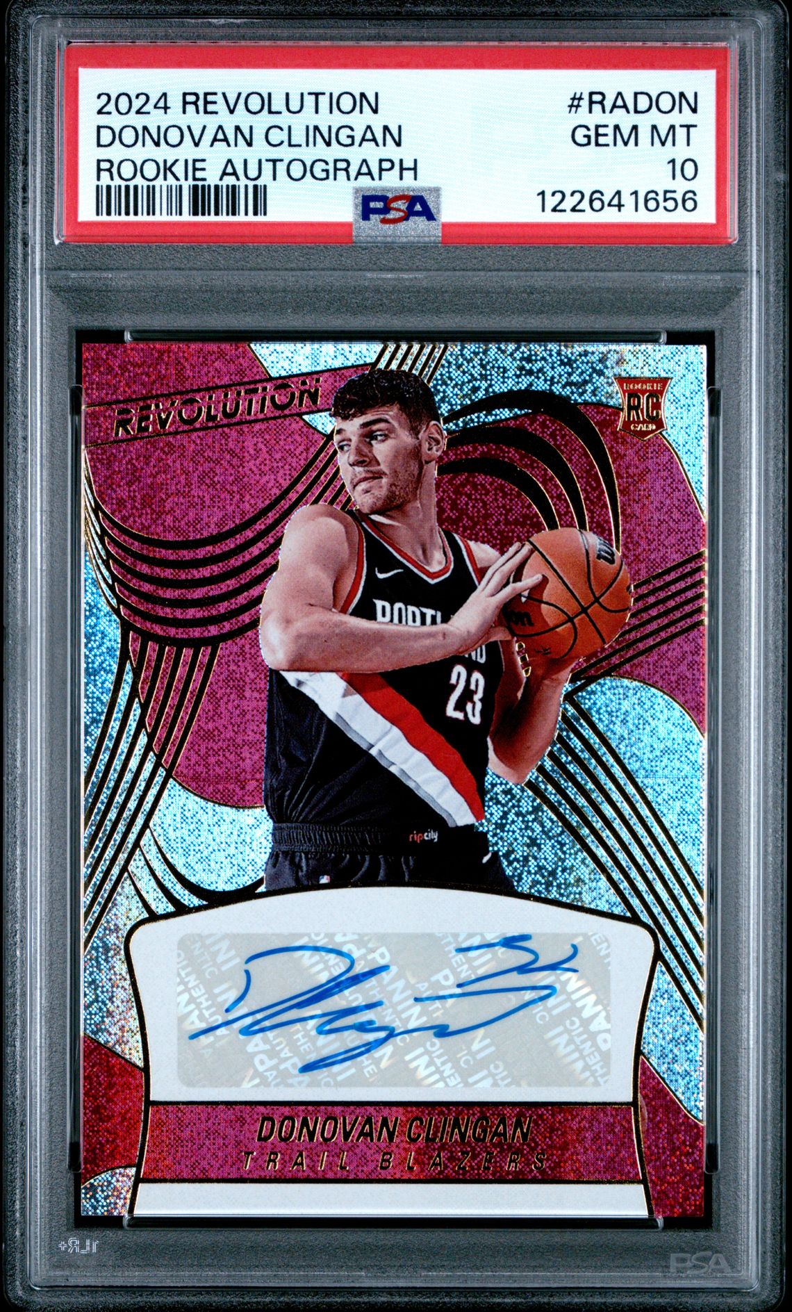 2024 Panini Revolution Rookie Autographs Donovan Clingan #Radon Gem Mt 10 front