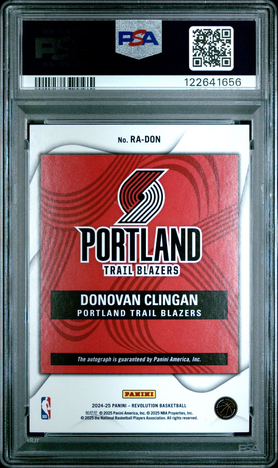 2024 Panini Revolution Rookie Autographs Donovan Clingan #Radon Gem Mt 10 back