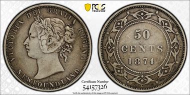 1874 50C VF35