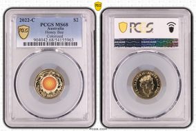 2022-C $2 Honey Bee Colorized MS68